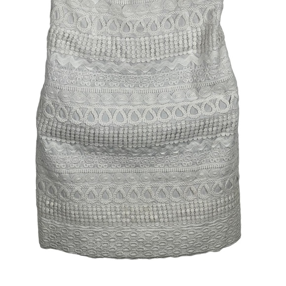 LILLY PULITZER WHITE LABEL RICK RACK RIBBON STRAPLESS WHITE MINI SHEATH DRESS - Picture 6 of 15